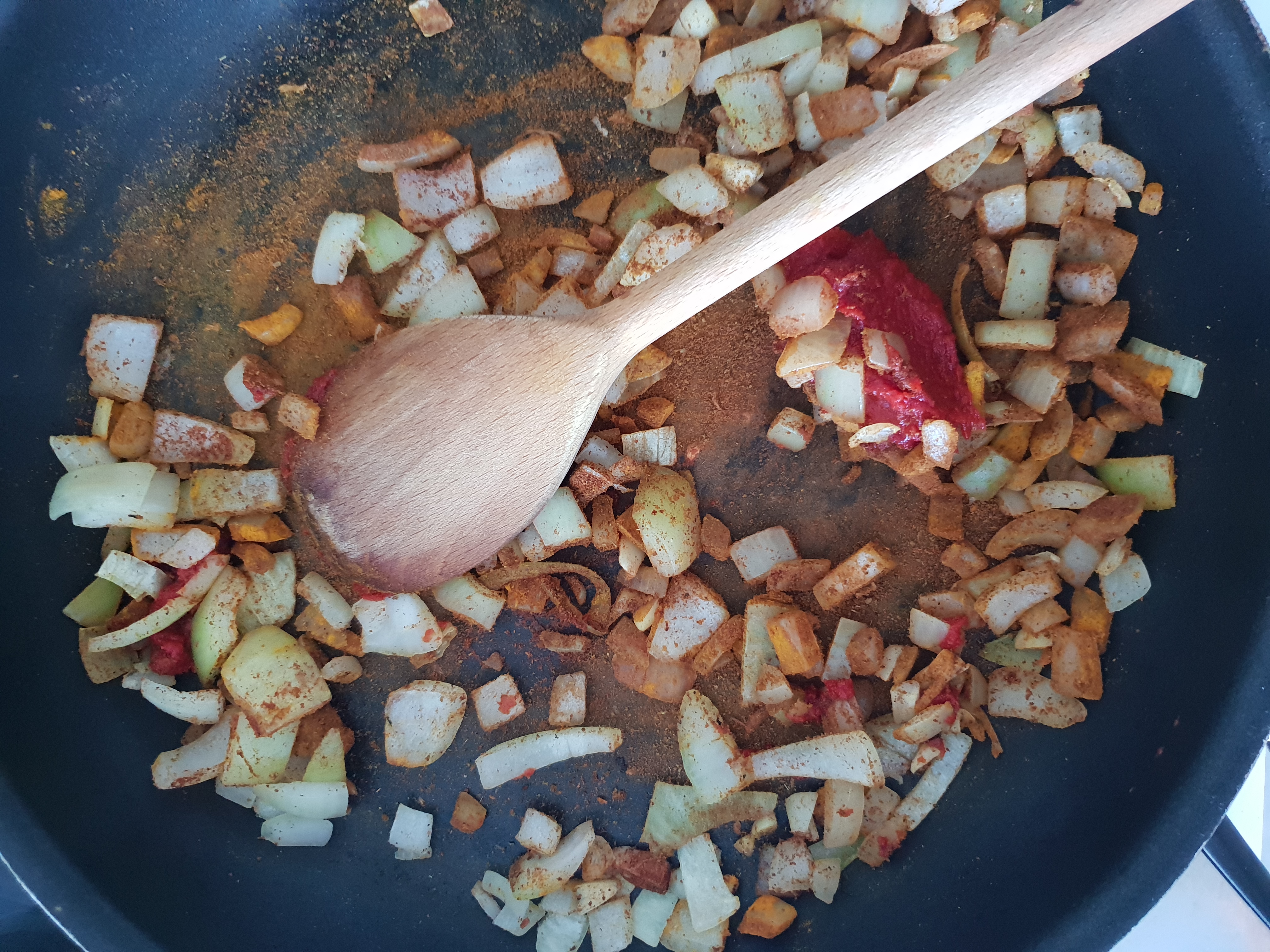 Adding spices