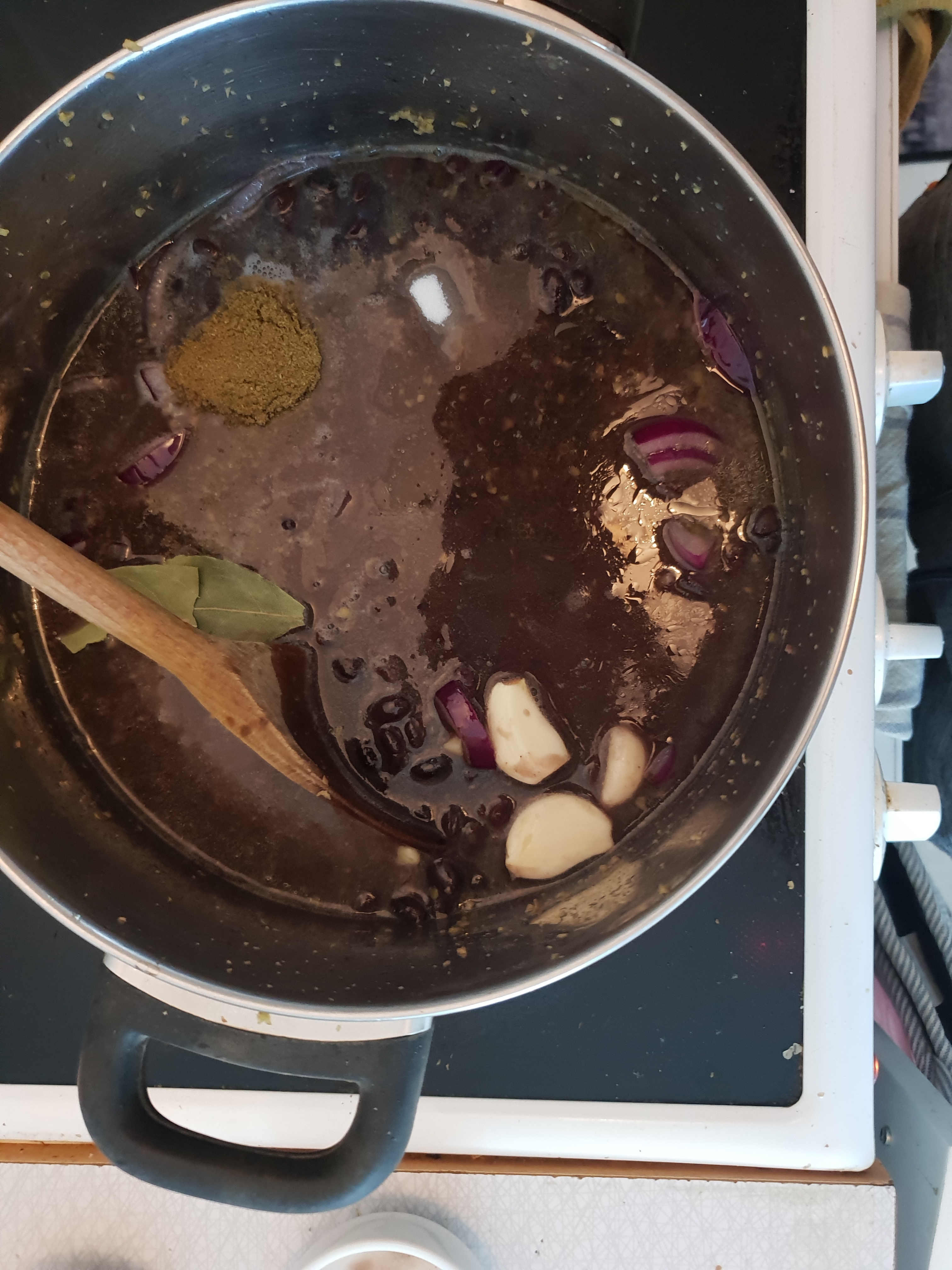 Mixing all ingredients together