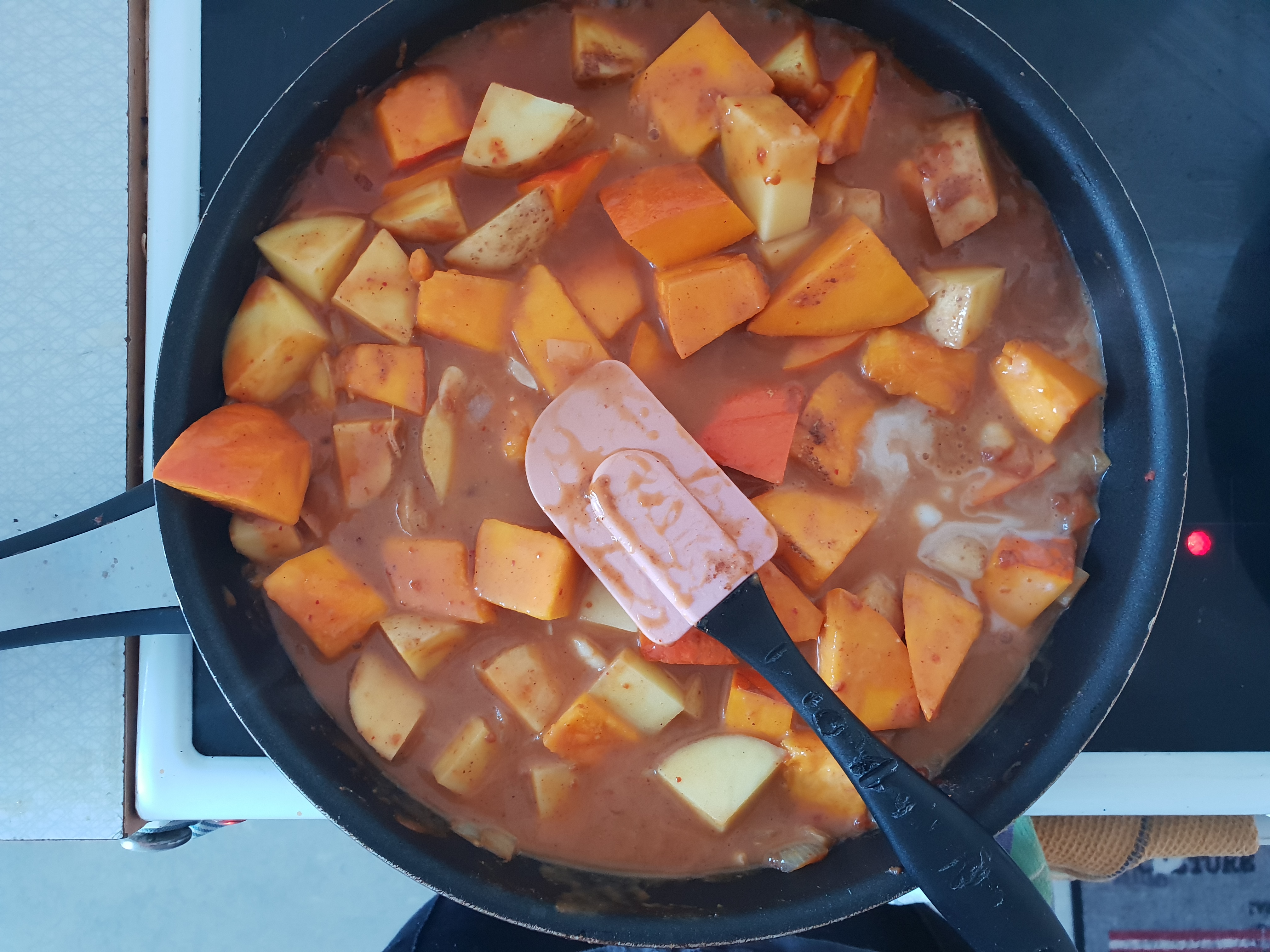 Letting the ingredients simmer