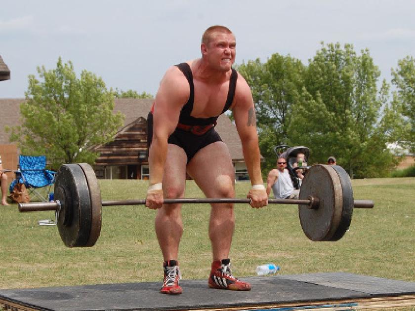 Second phase of a deadlift