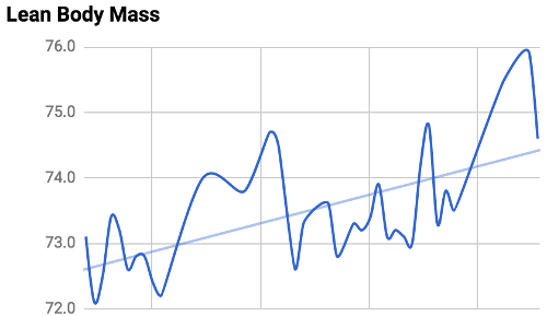 Lean Body Mass over a year